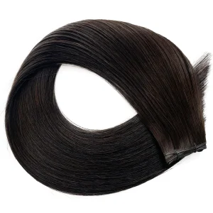 18 Inch Micro Weft 50g Remy Human Hair Extensions -  Black #1B - Image 1